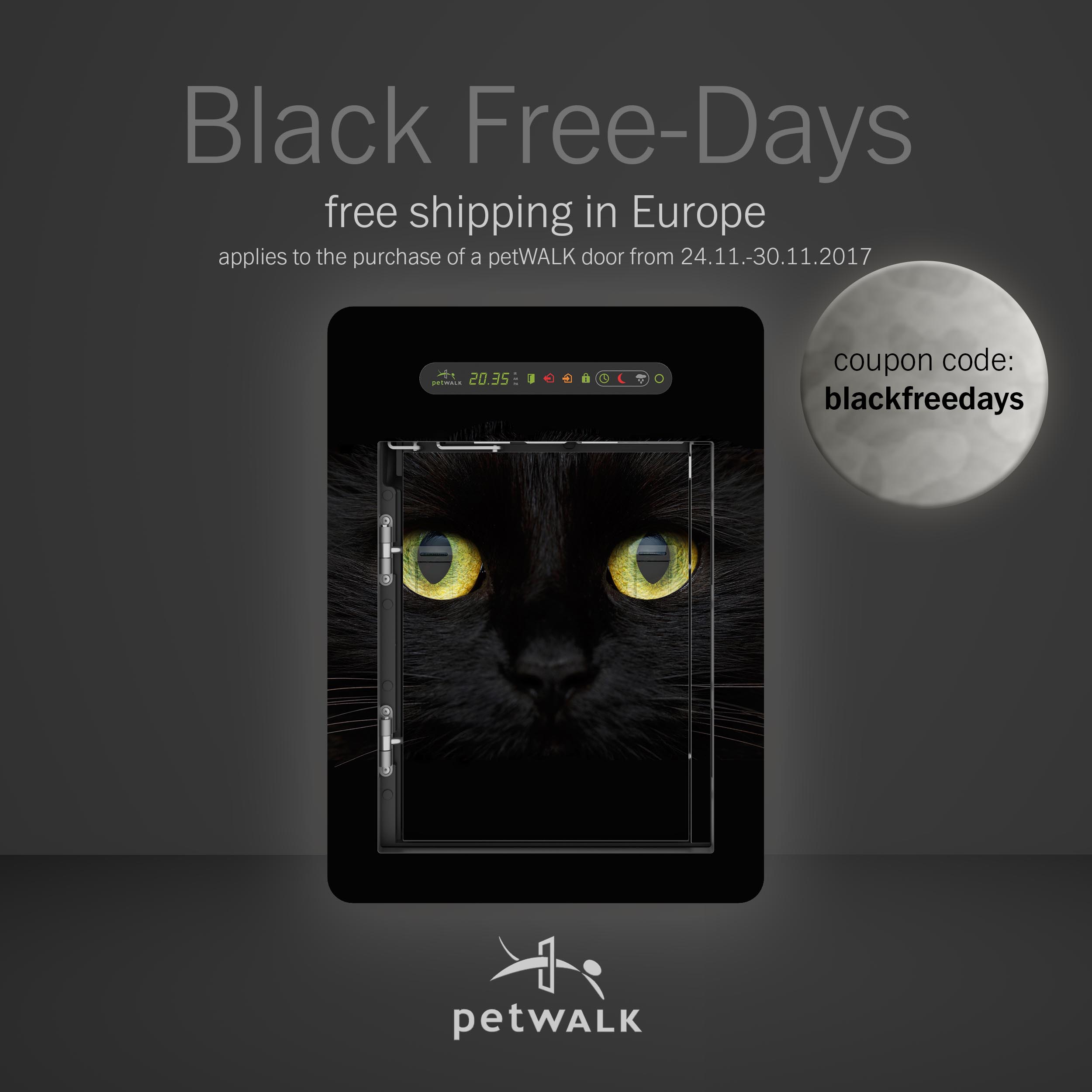 Use the code 'blackfreedays' to save on shipping costs in Europe.