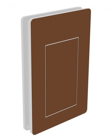 outside cover - large - acrylic glass - fawn brown (8007)